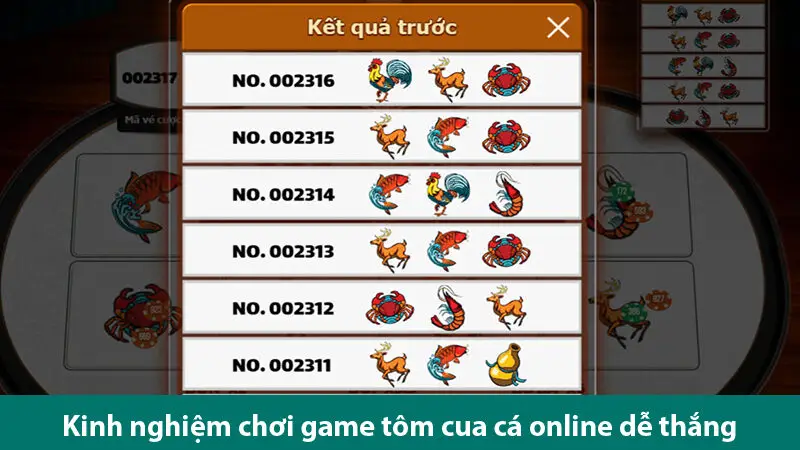 Cách chơi và kinh nghiệm chơi game tôm cua cá thắng trên mọi ván cược